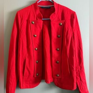 Tommy Hilfiger Women's Sz XL Military Band Double Breasted Jacket 19" PTP
